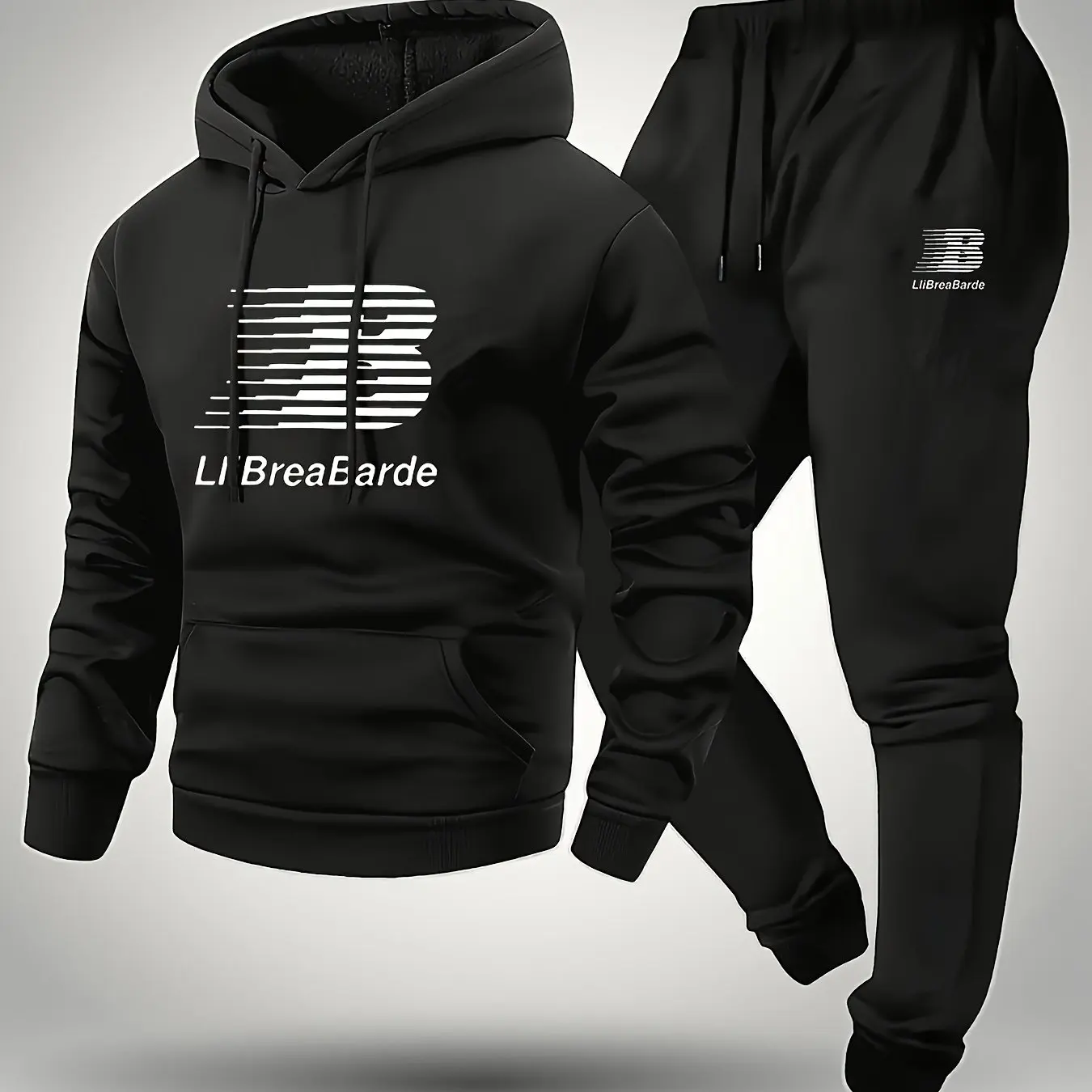 Winter Clothing Hoodie - Completo Casual Invernale da Uomo, Felpa