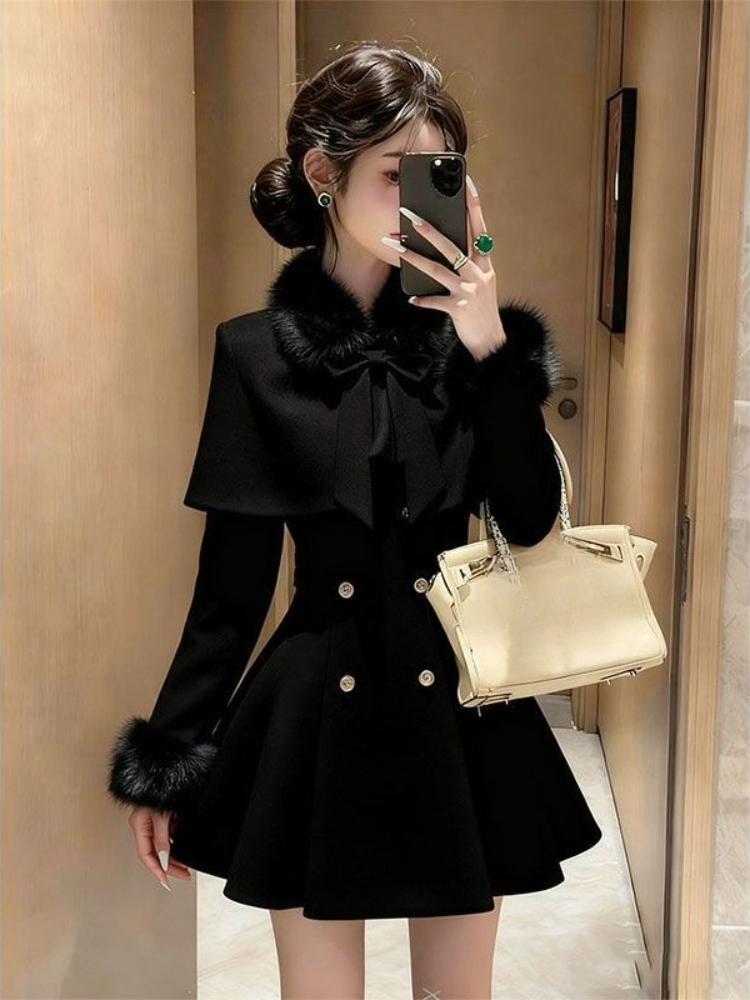 Winter Clothing Ladies - Francese Elegante Vintage di Lana 2