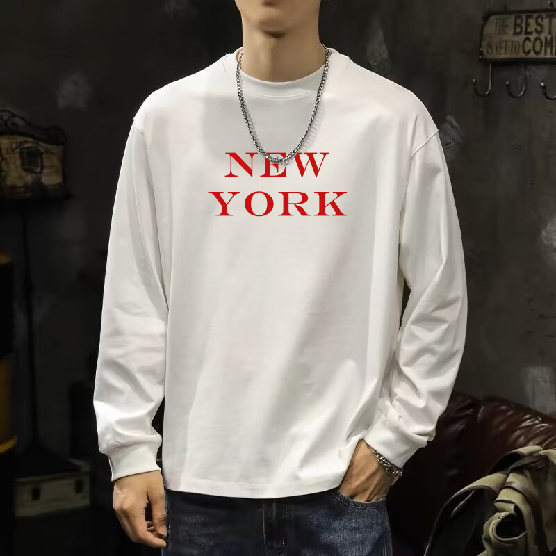 Winter Clothing New York - Felpa da uomo in puro cotone