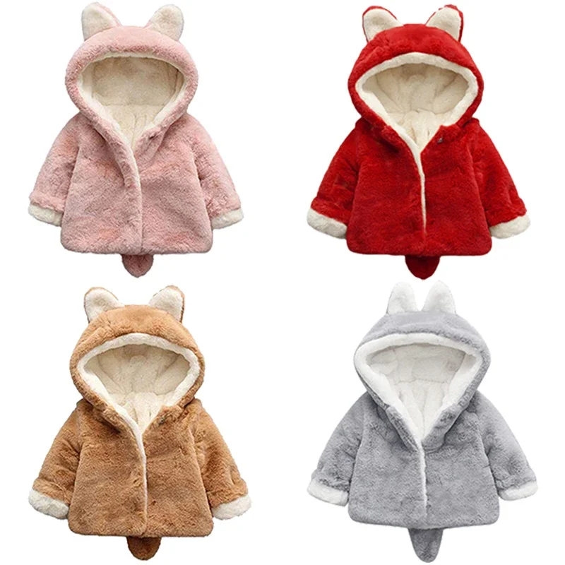 Winter Clothing For Babies - Cute Cat Ears peluche Baby Jacket