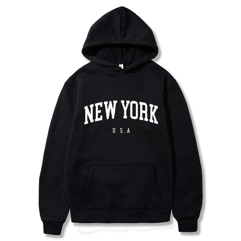 Winter Clothing New York - Felpe con Cappuccio con Stampa New
