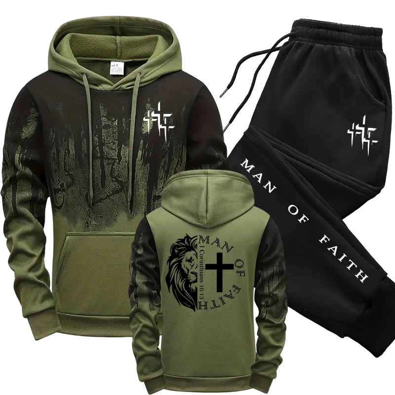 Winter Clothing Hoodie - Completo da Uomo con Motivo 'Man