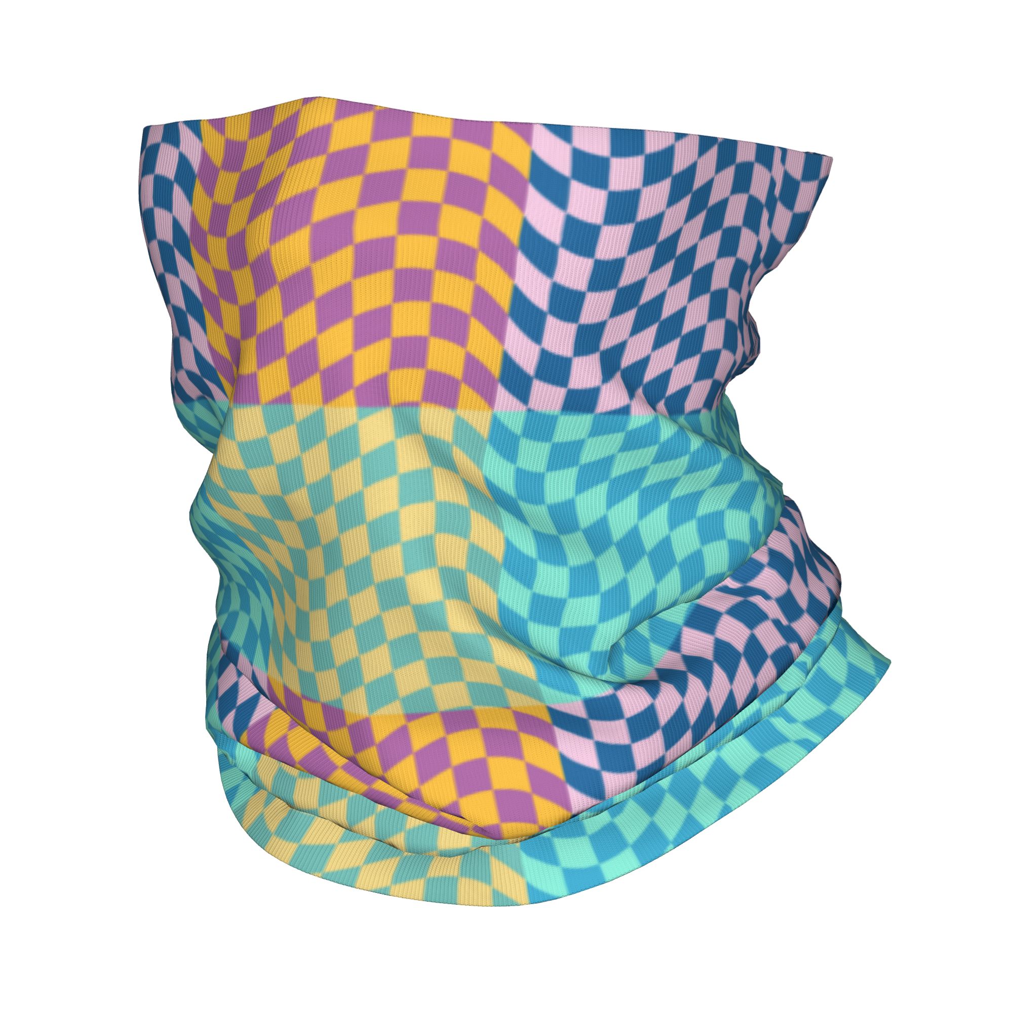 Wool Balaclava Knit - Bandana a quadretti colorata personalizzata Ghetta