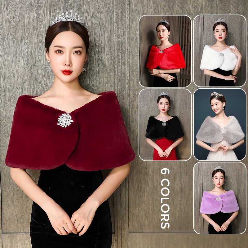 Winter Clothing Women Sale - Scialle da sposa da donna Mantella