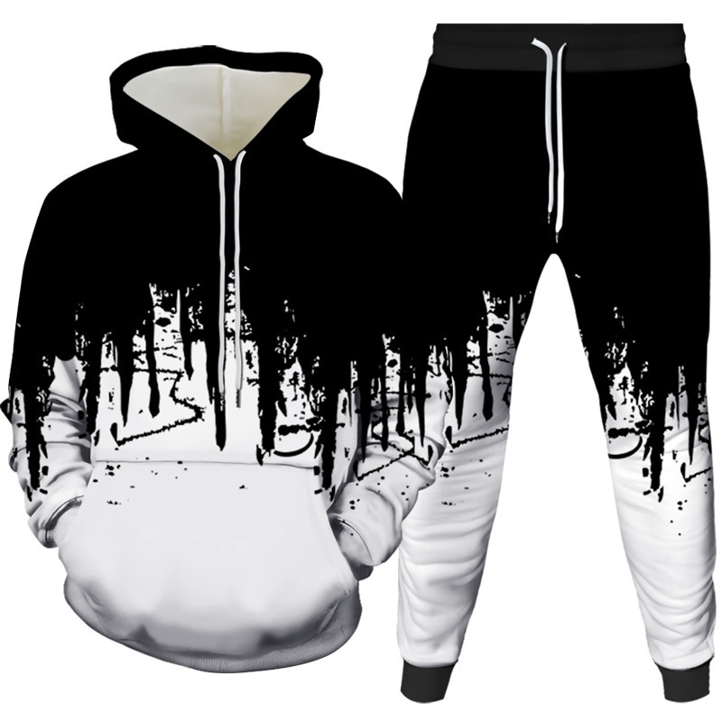 Winter Clothing Hoodie - Pittura a inchiostro 3D Stampato Felpa